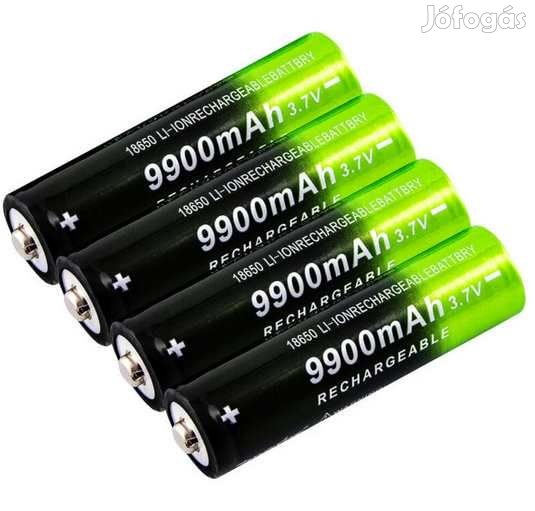 4 db Lithium-ion  akkumulátor 18650 9900mAH 3.7V (4944)