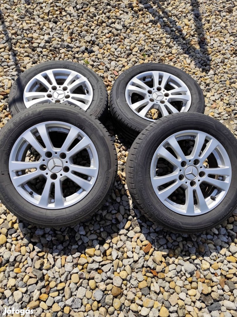 4 db Mercedes alufelni, Dunlop Sport Response nyári gumival eladó.