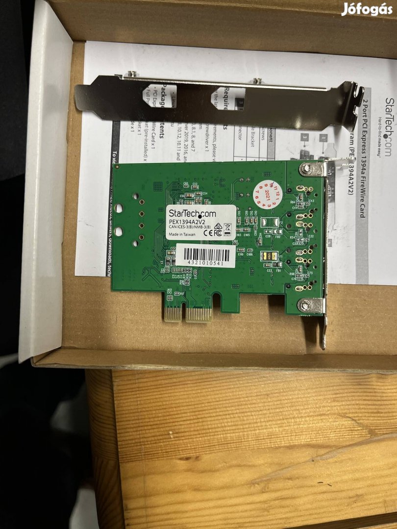 4 db Startech Pcie Firewire kartya