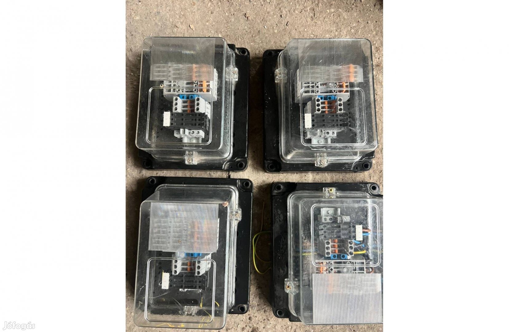 4 db Új Ipari Elosztódoboz Sorkapocs-ház Szerelt, átlátszó