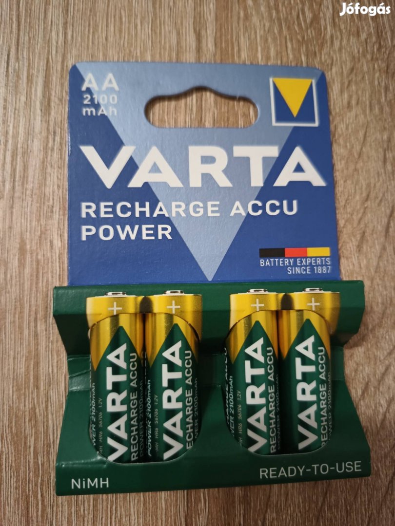 4 db Varta Power akkumulátor AA 2100 mAh újratölthető elem