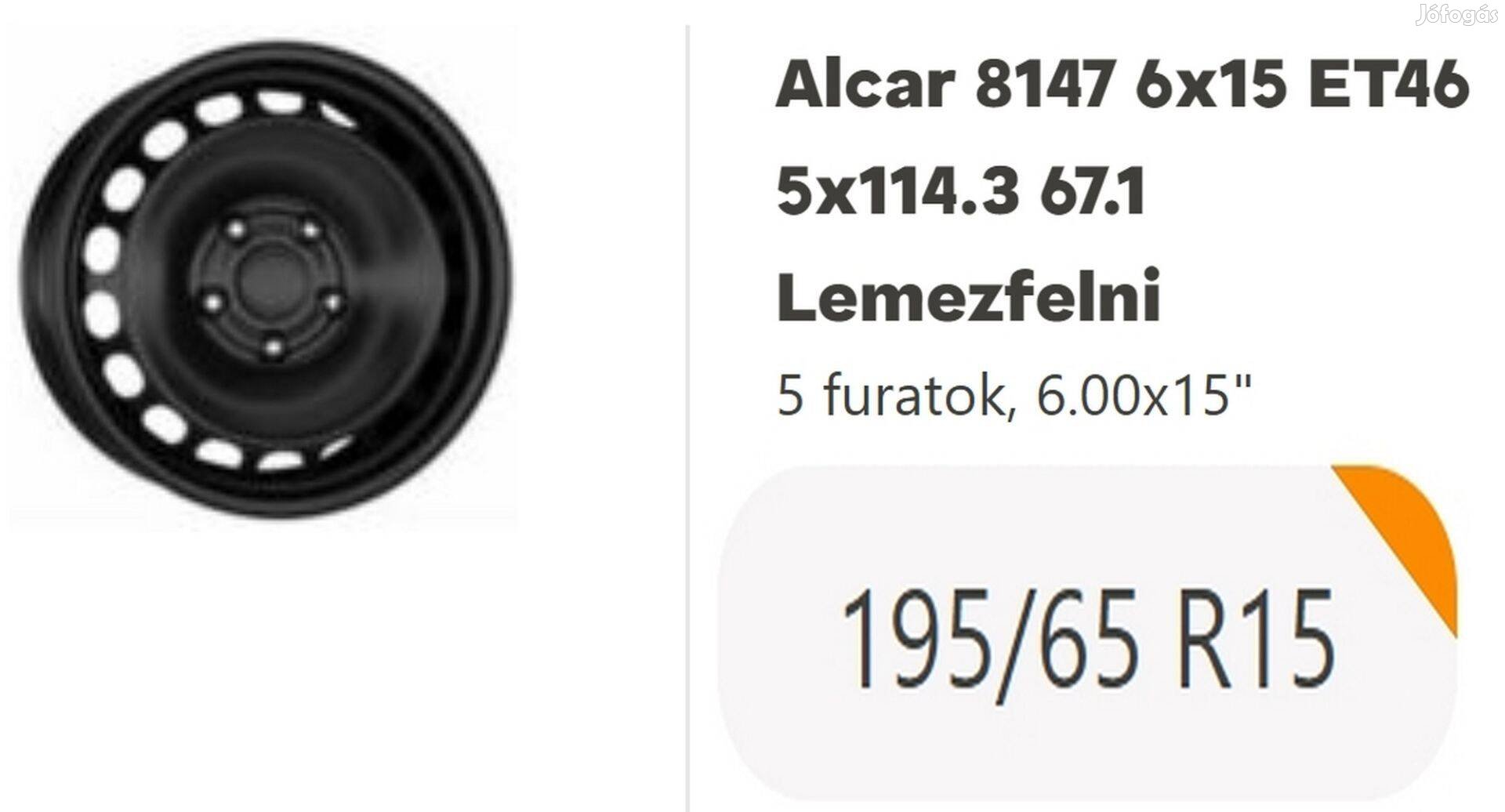 4 db. Kia Ceed, Hyundai I30 lemezfelni nyári gumiabronccsal eladó