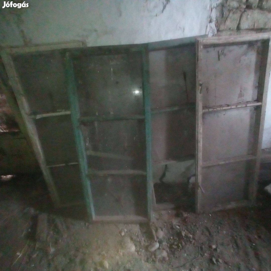 4 db. régi fa ablak 125x500mm Kiskunfélegyházán