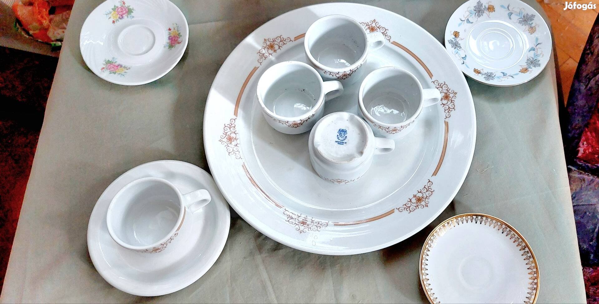 4 db alföldi porcelán kávéscsésze