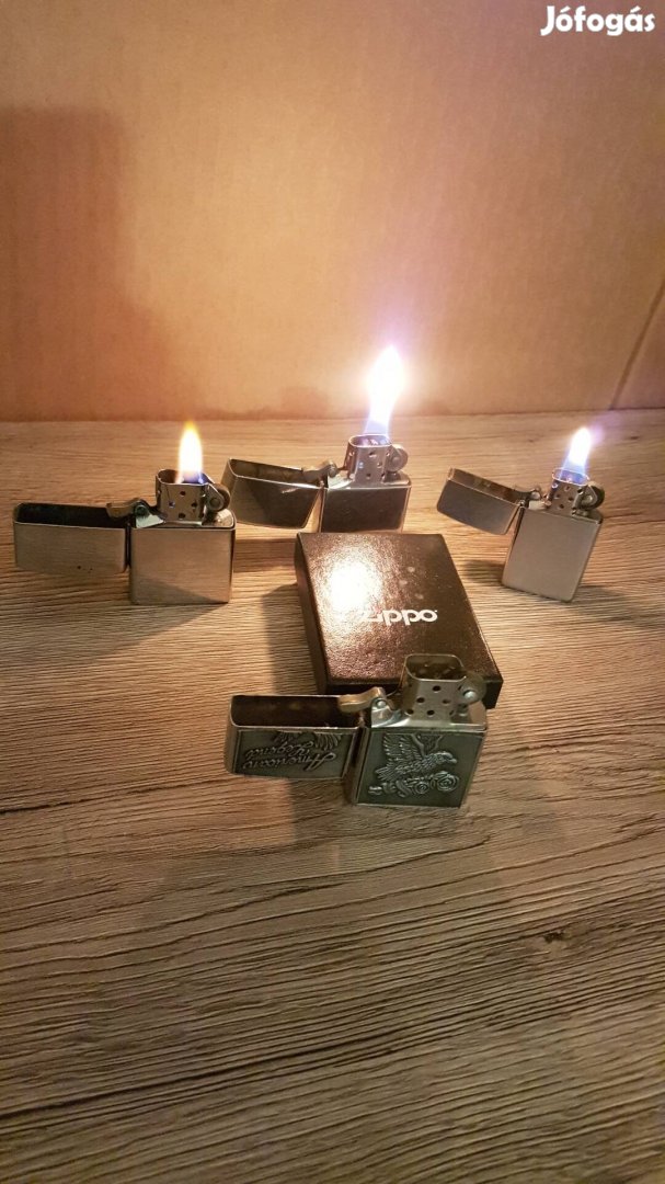 4 db fém gyújtó Zippo eladó Egyben 10 ezer Ft ( Pécsett )