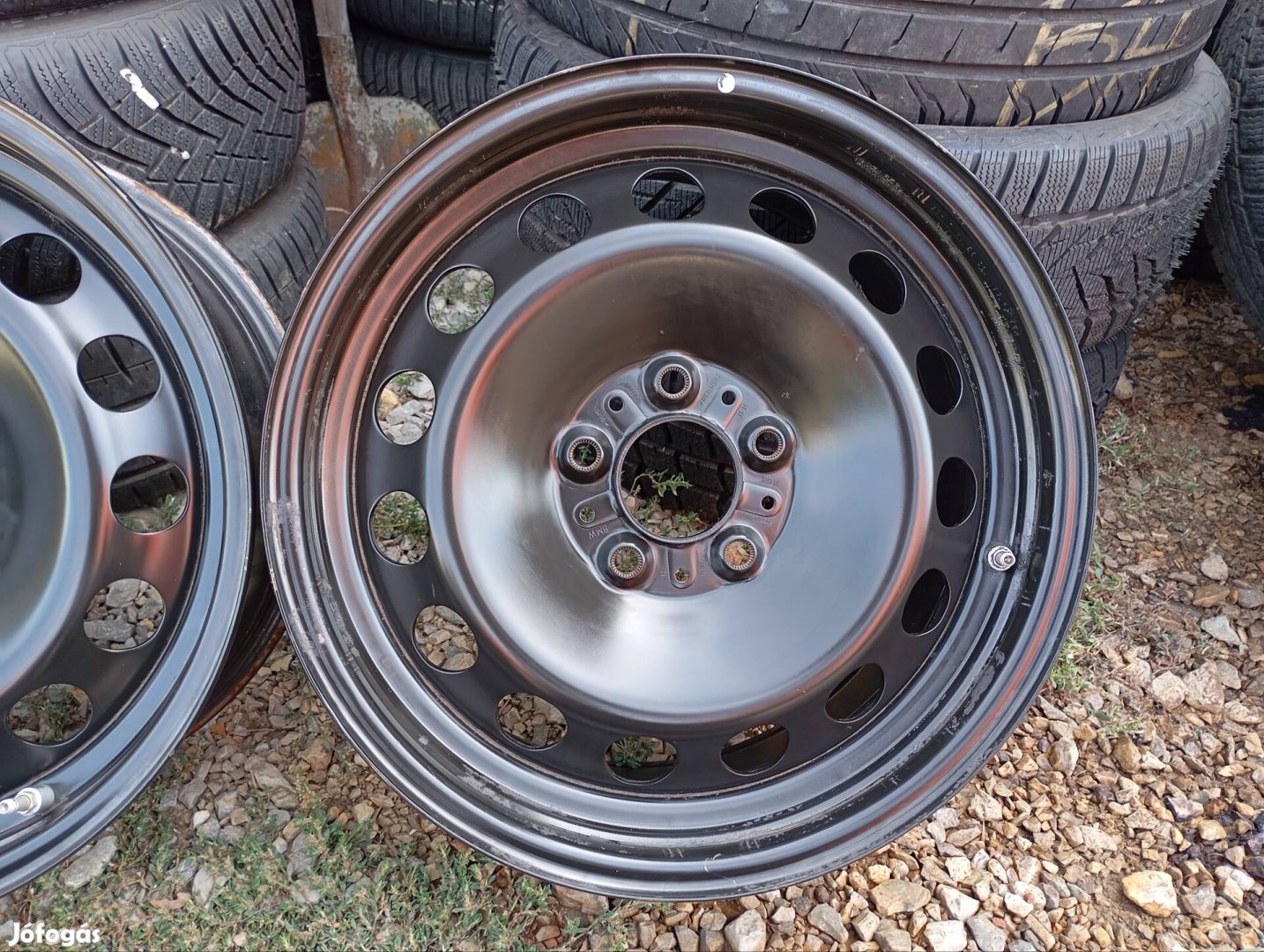 4 db gyári BMW acélfelni 5x120 7,5x17 Is34 tpms jeladóval