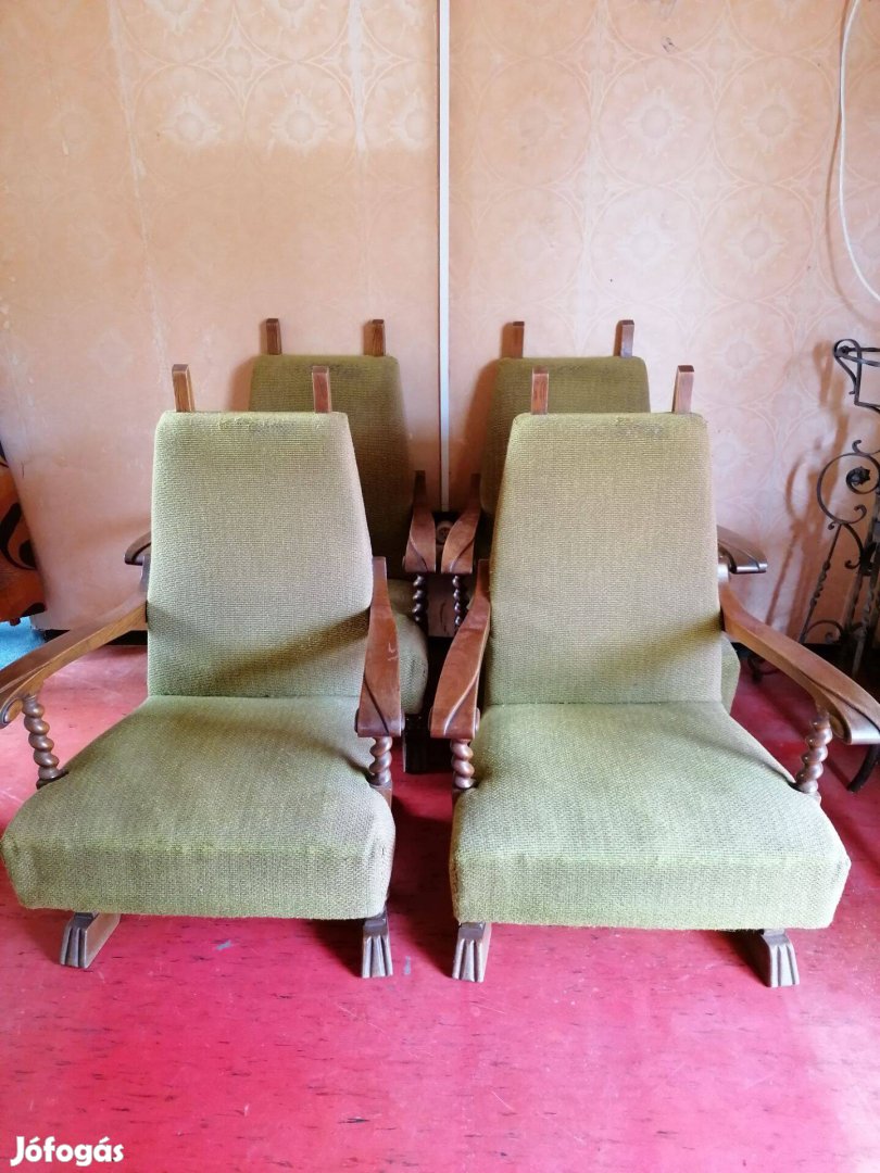 4 db régi koloniál fotel eladó