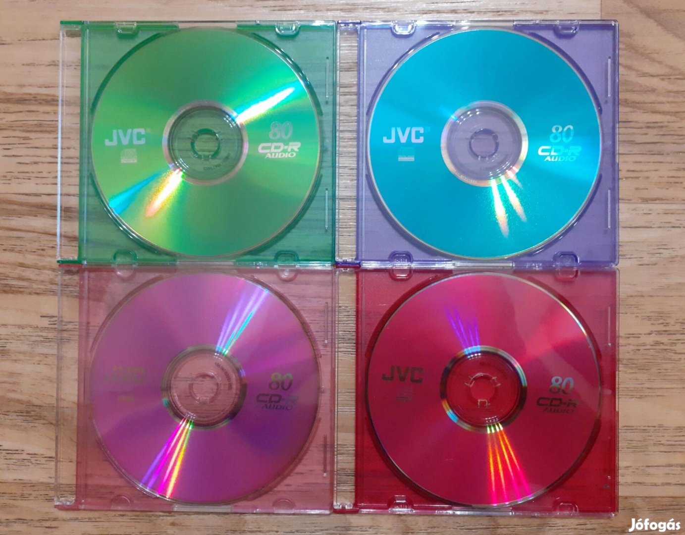 4 db színes JVC 80min Audio CD-R