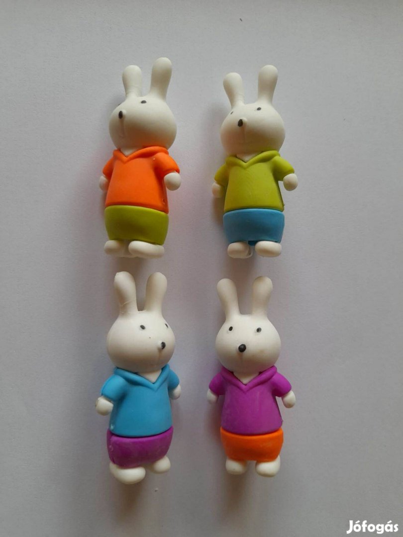 4 féle cuki nyuszi radír 500ftdb