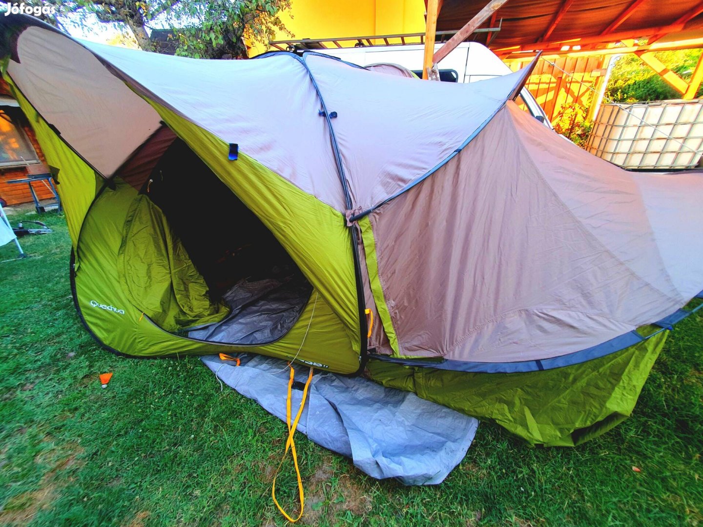 4 fős 2 hálós quechua sátor dechatlon base second aprenaz XXL 