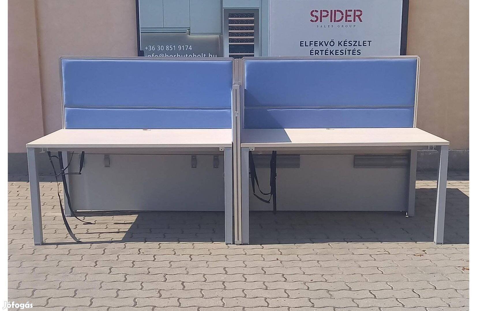 4 fős munkaállomás, íróasztal sziget, LAS - használt irodabútor