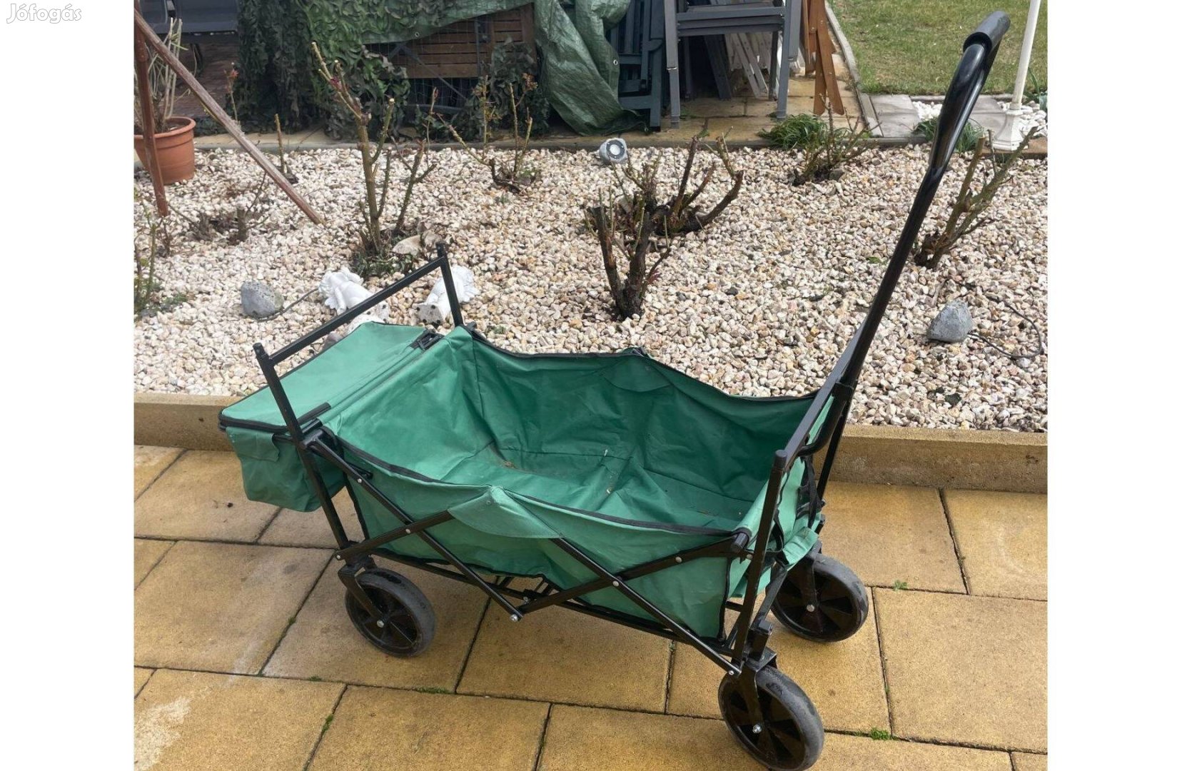 4 kerekű Összecsukható Kerti Kocsi Kézikocsi 100 literes