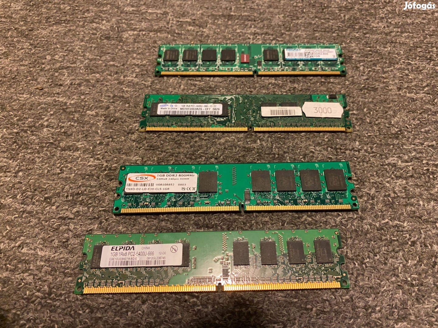 4 x 1gb ddr2 ddrii számítógép memória eladó