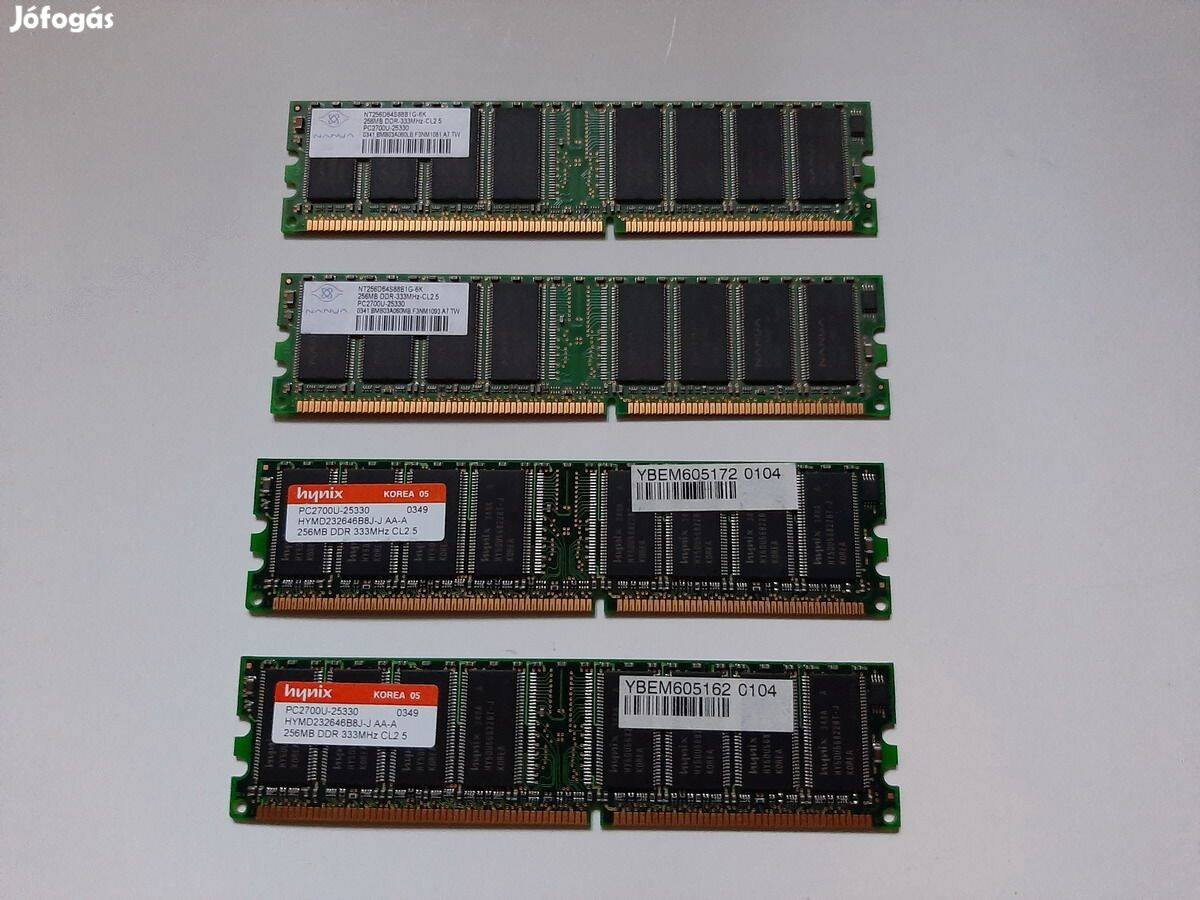 4 x 256MB DDR-333MHz RAM, PC memória
