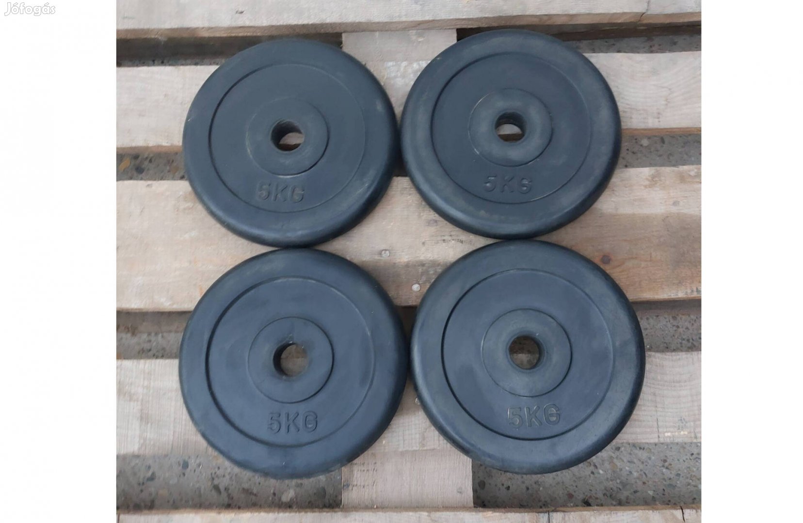 4 x 5 kg gumírozott súlyzó tárcsa 31 mm
