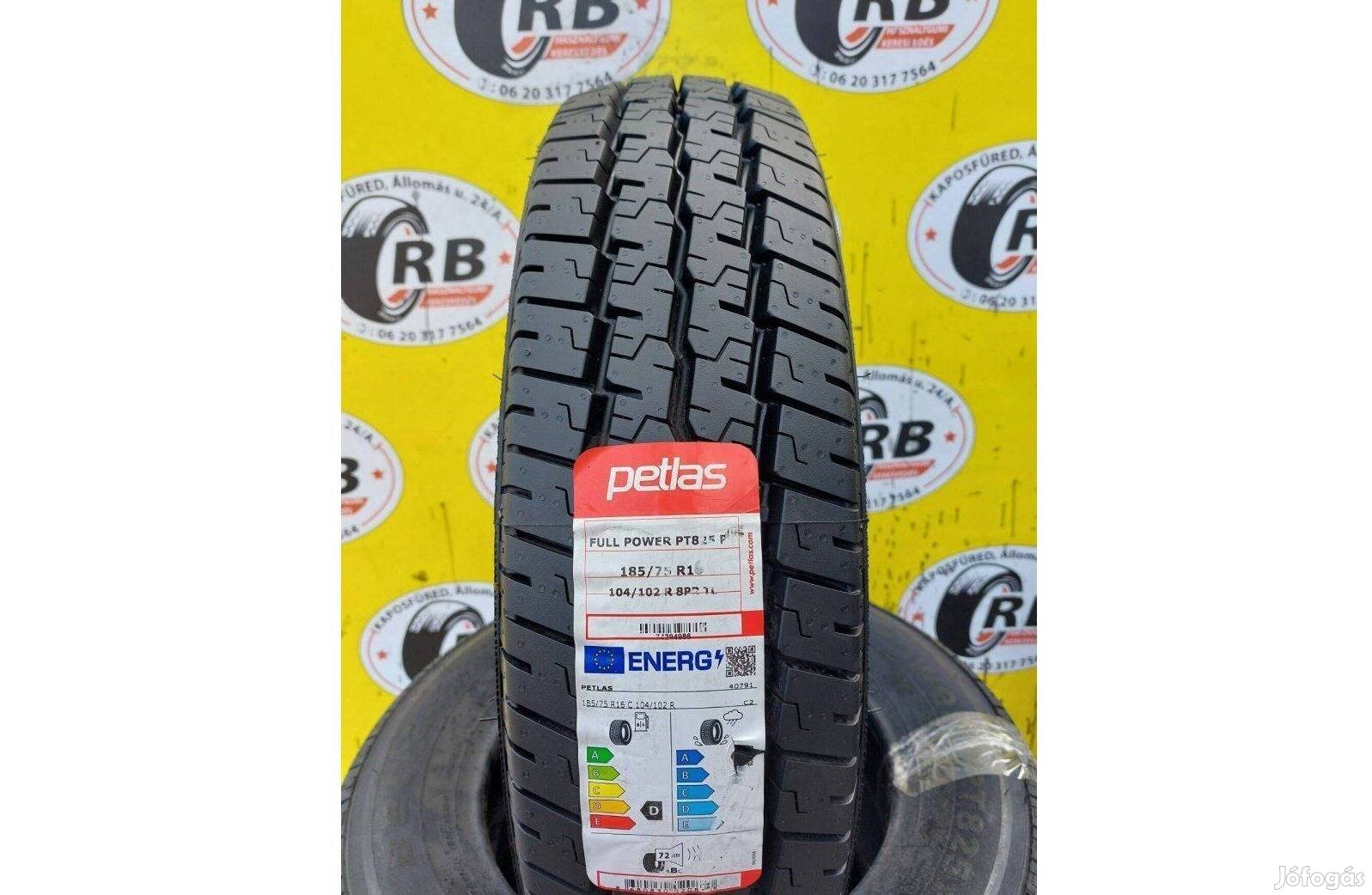 4db 185/75 r16C Petlas nyárigumi,,Évjárat:2022 30 000 Ft/db