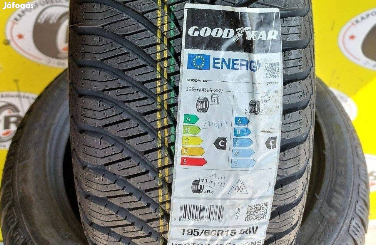 4db 195/60 r15 Új Goodyear 4évszakos gumi 2021 25000ft/db