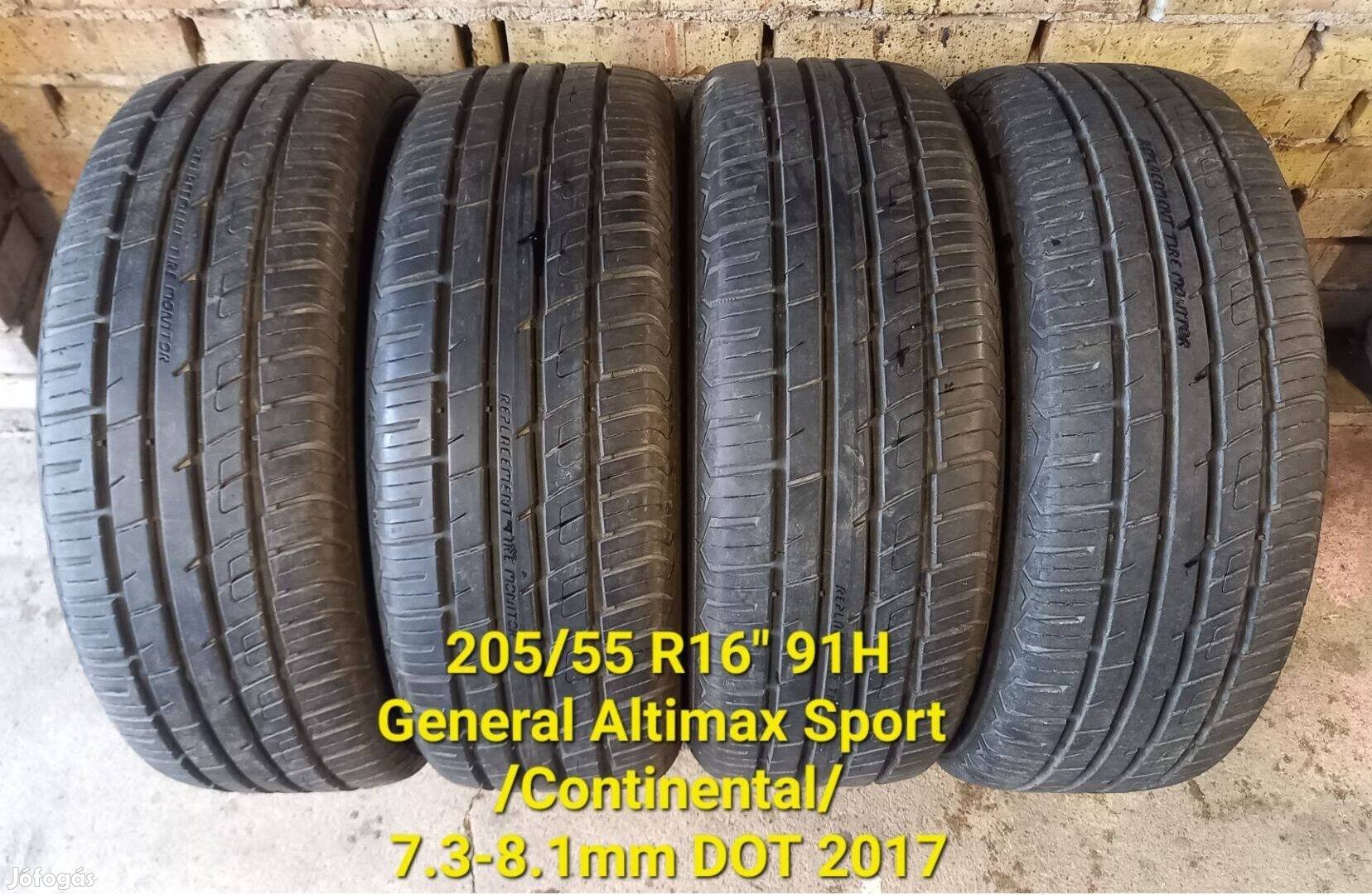 4db 205/55 R16" General Altimax Sport nyári abroncs