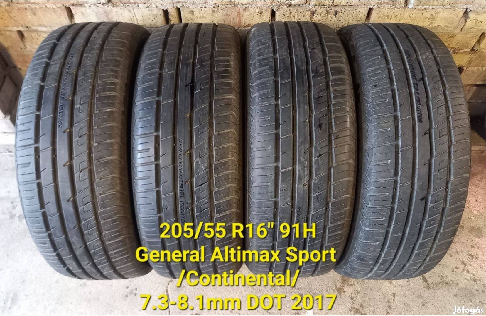 4db 205/55 R16" General Altimax Sport nyári abroncs