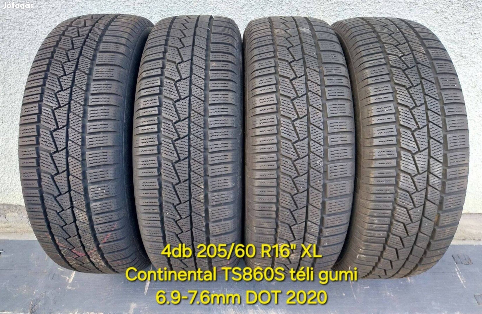 4db 205/60 R16" XL Continental TS860S téli gumi