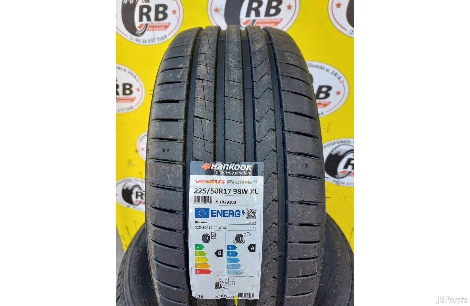 4db 225/50 r17 Új Hankook nyári gumi 45800 Ft/db