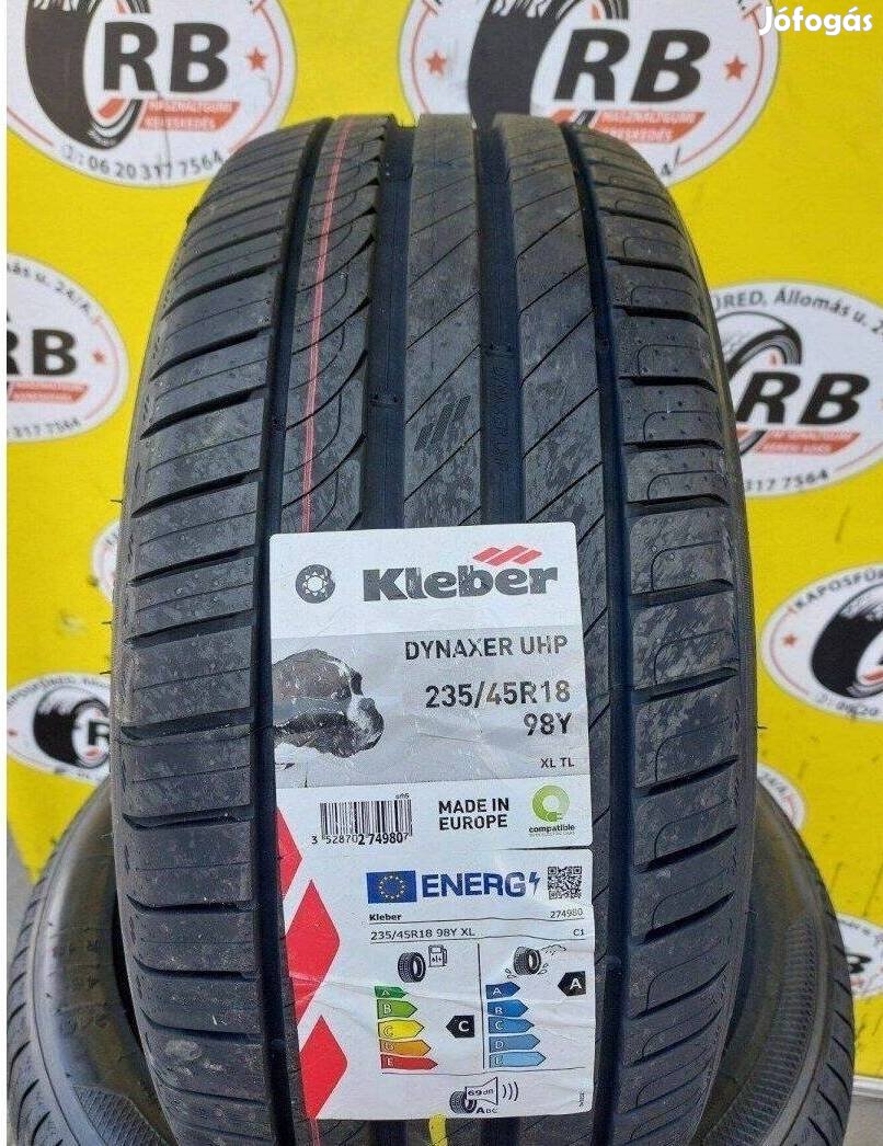 4db 235/45 r18 Új Kleber nyári gumi 52500 Ft/db