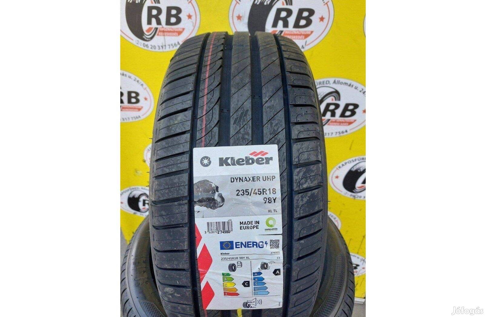4db 235/45 r18 Új Kleber nyári gumi 52500 Ft/db