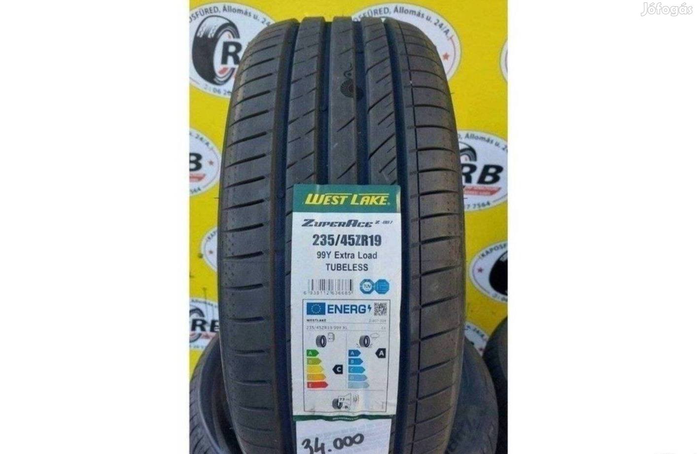 4db 235/45 r19 Westlake új nyári gumi,Évjárat 2023,, 37500ft/db