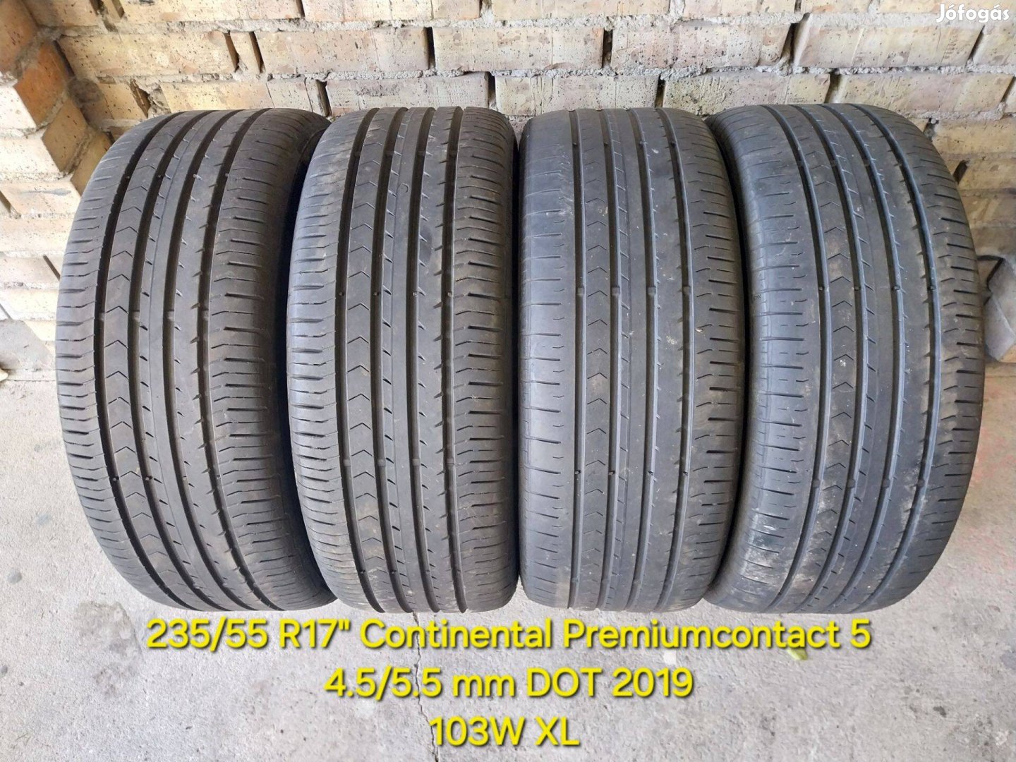 4db 235/55 R17" Continental nyári abroncs /103W XL, DOT2019/