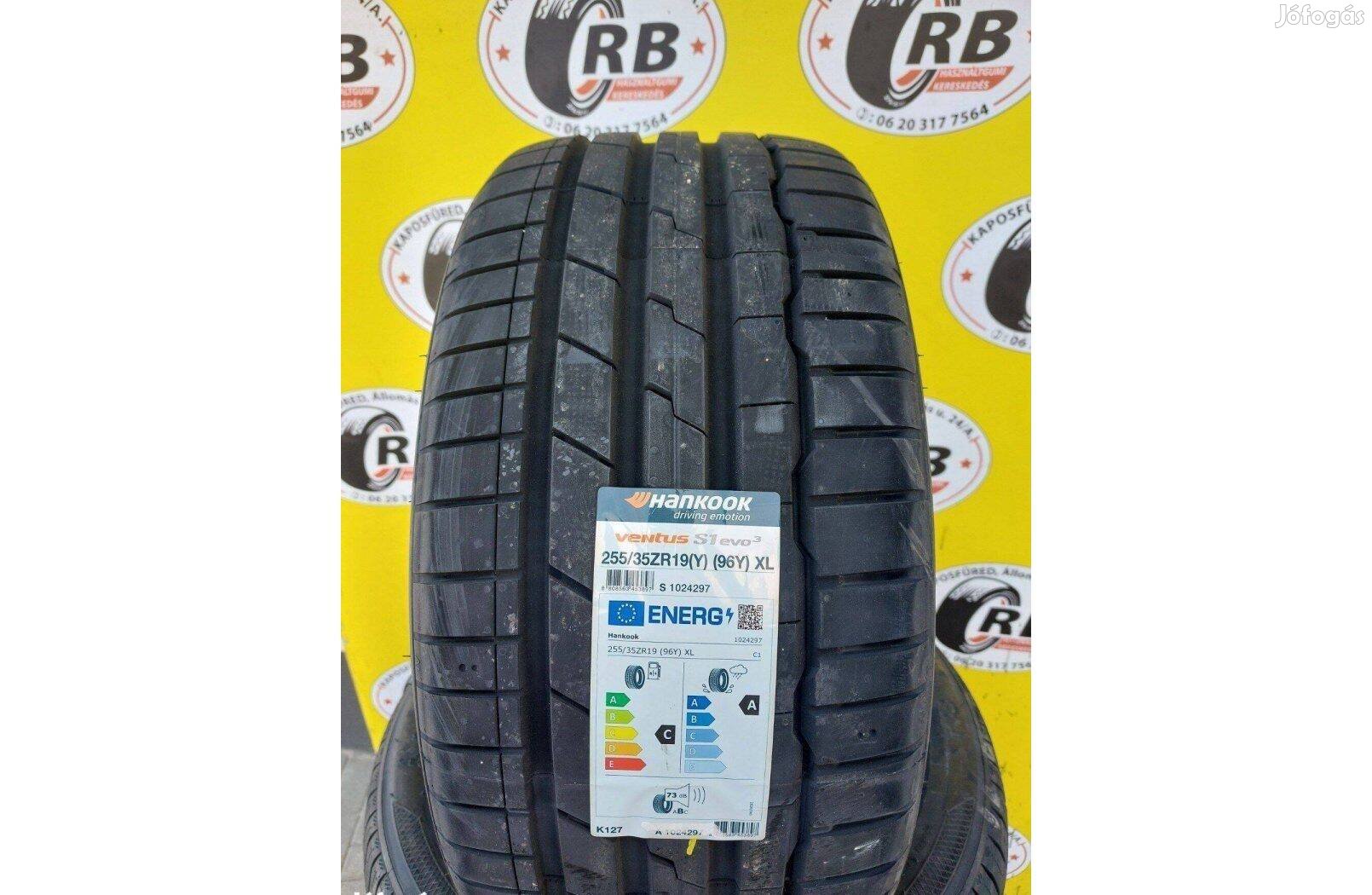 4db 255/35 r19 Új Hankook nyári gumi 55000 Ft/db