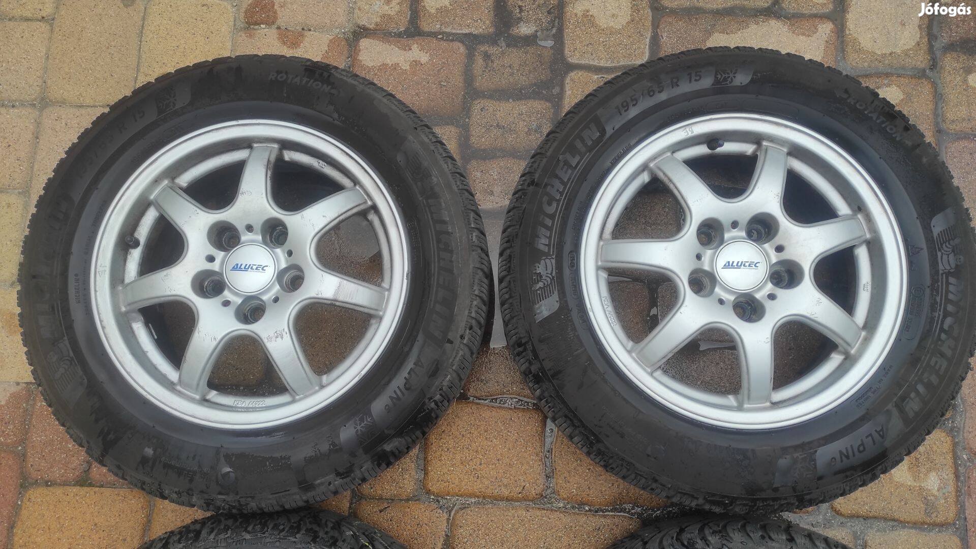 4db 5x114,3 Alutec alufelni (Honda Civicről) + Michelin Alpin 5/6 téli