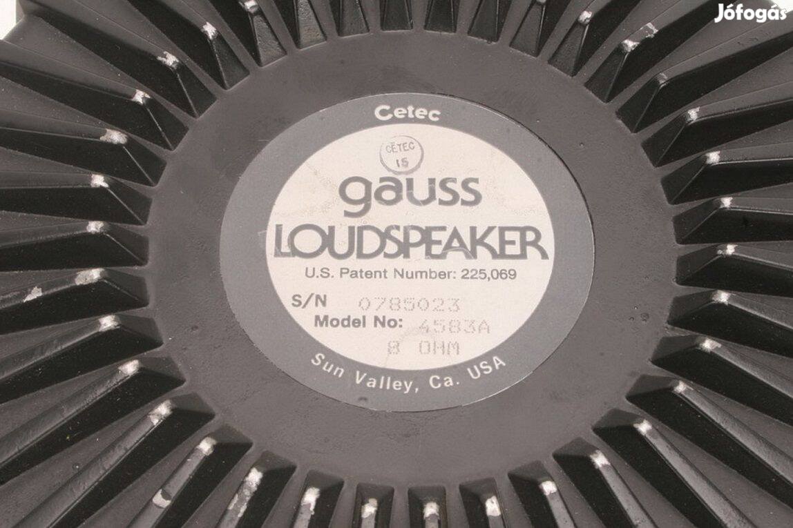 4db Gauss Loudspeaker 15"(40cm), és más 8" - 21" hangszóró