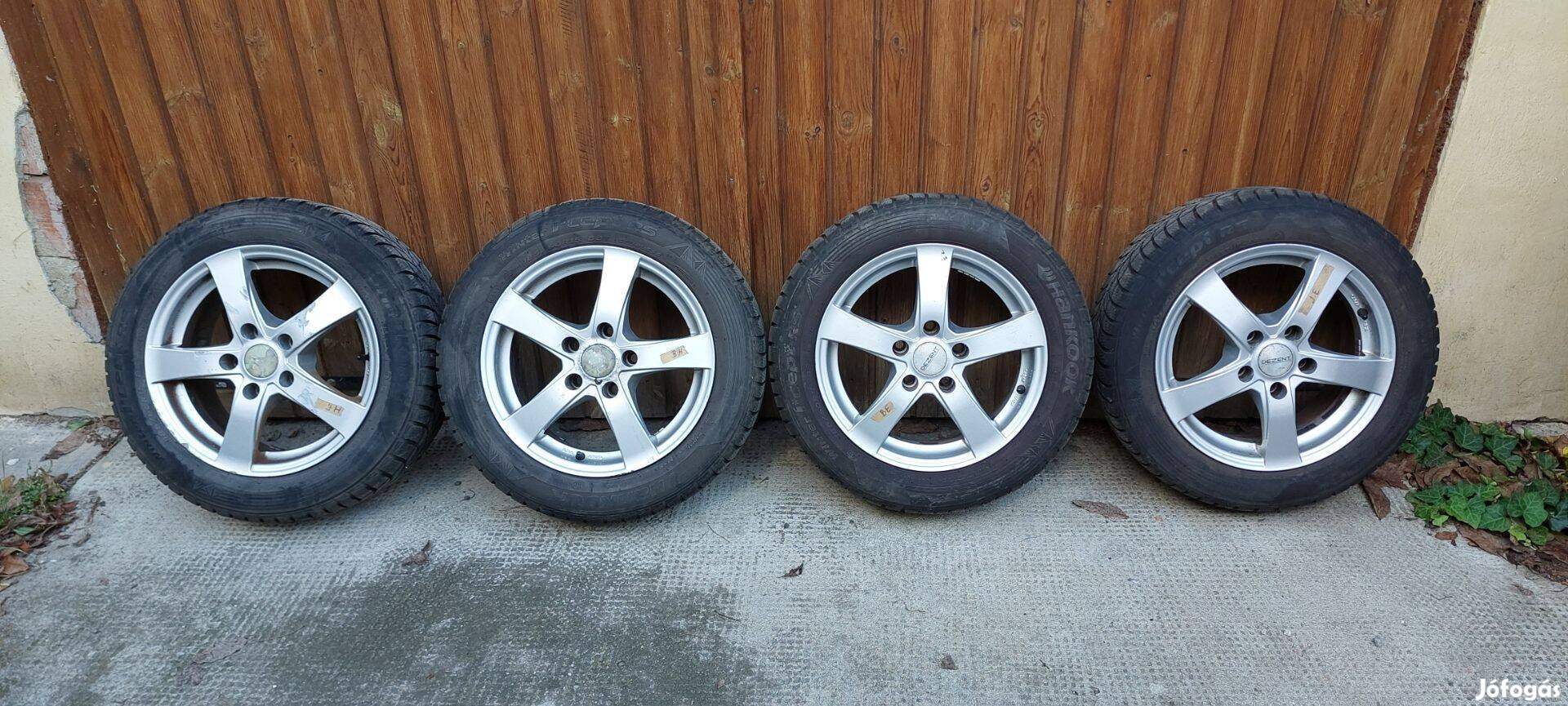 4db Hankook 185/60 R15 Opel Astra alufelni + téli gumi