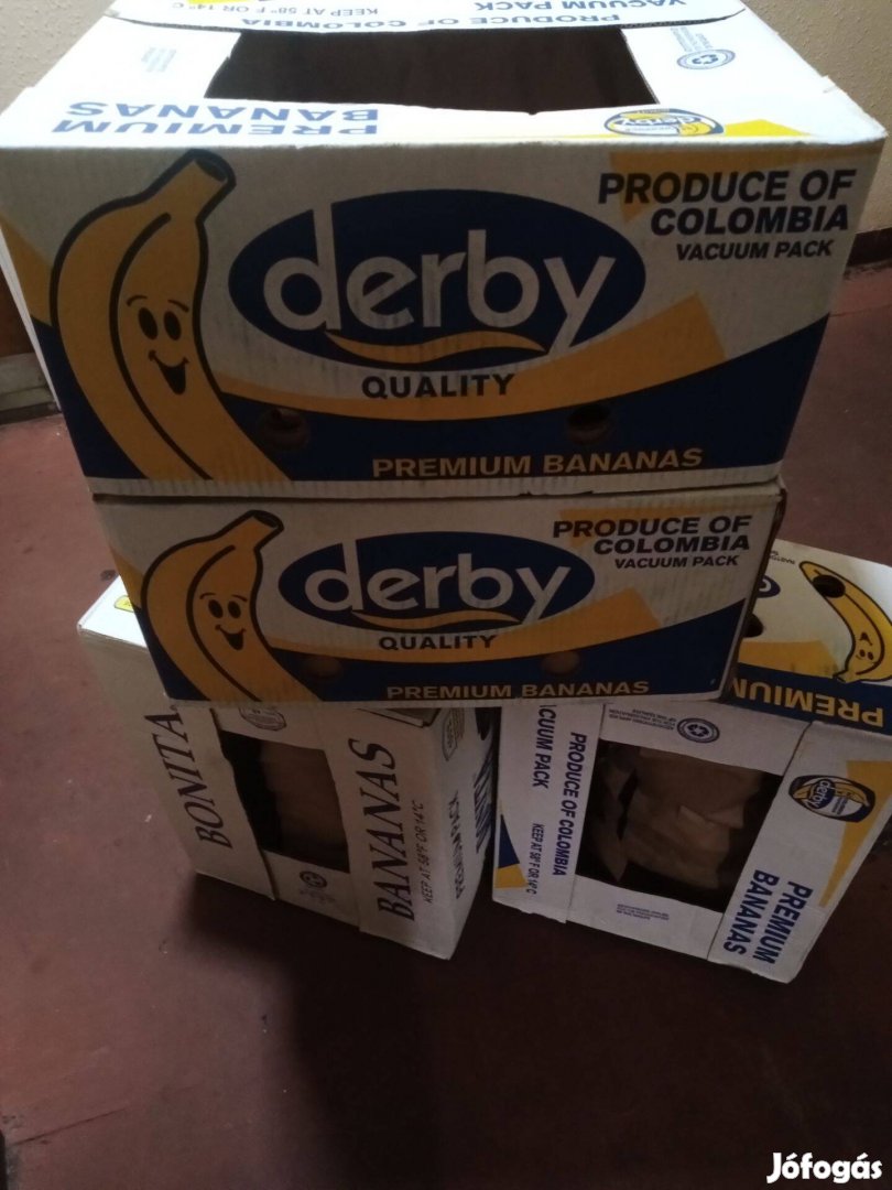 4db Költöztető doboz Banános doboz Banános karton eladó 2000ft