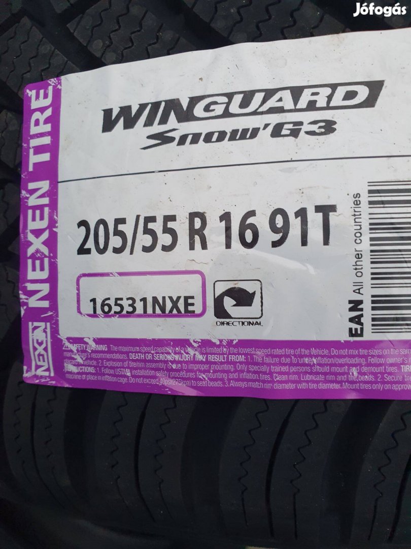 4db Nexen 205/55r16 téli gumi