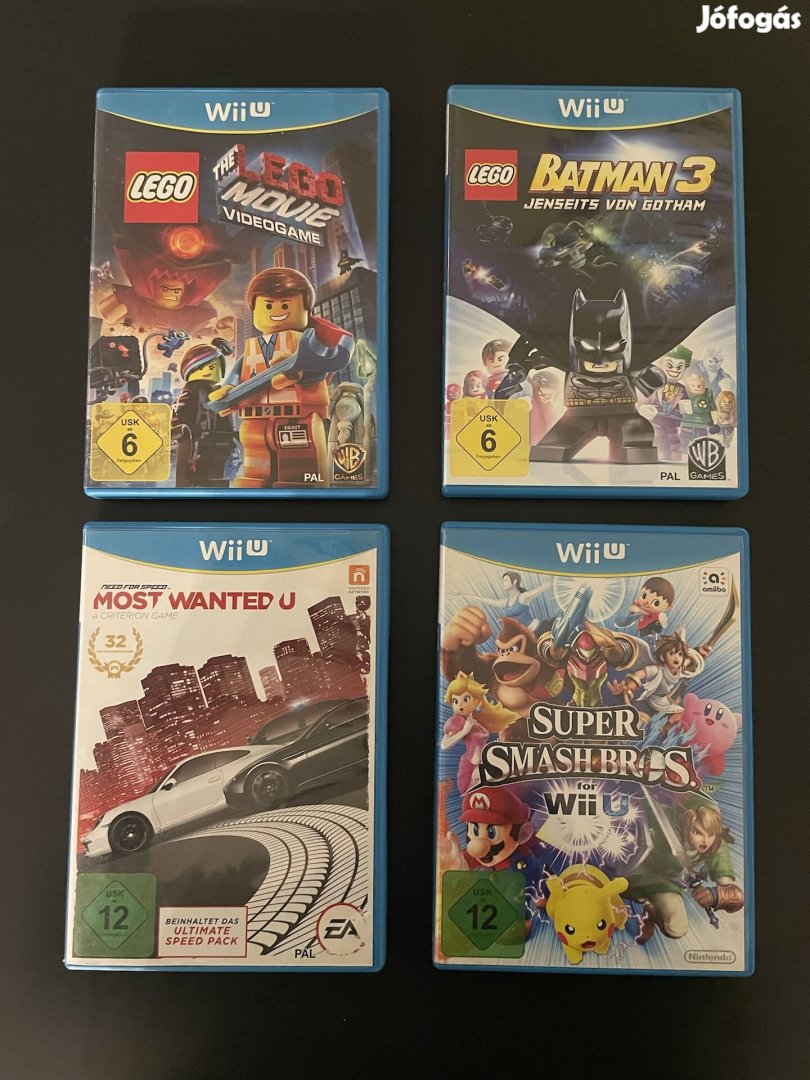 4db Nintendo Wii U Játék Mario Lego Need for Speed