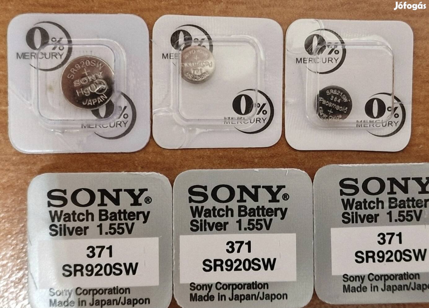 4db SR920SW 2db SR621SW 2db SR626SW ezüst oxid elem