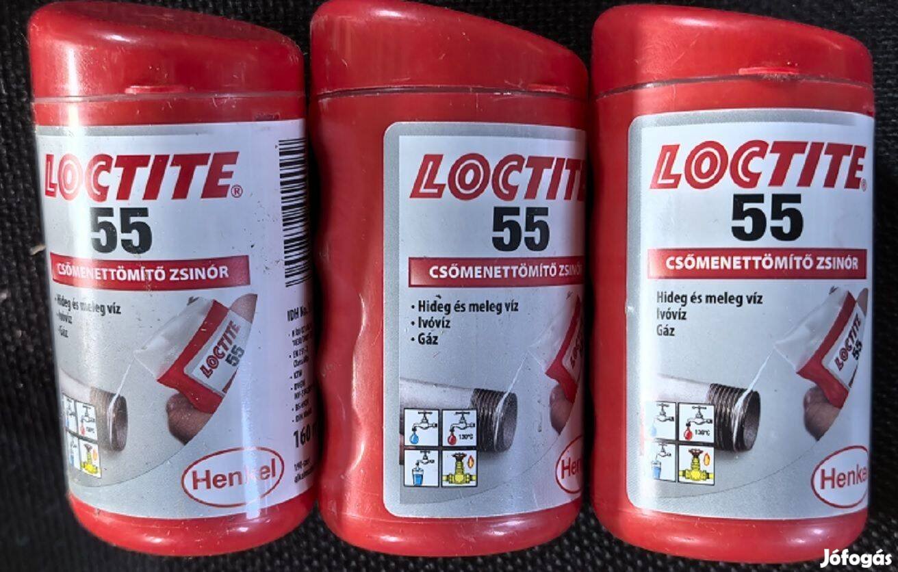 4db Új Henkel Loctite 55 Csőmenettömítő Zsinór 160 méter