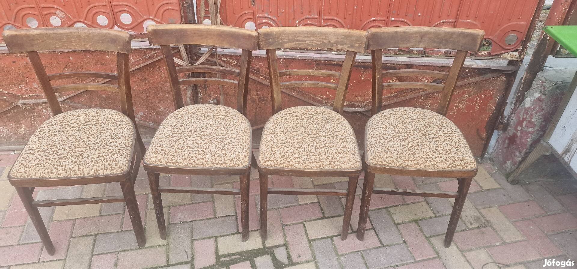 4db art-deco jellegű szék Antik székek régi kávéházi székek 