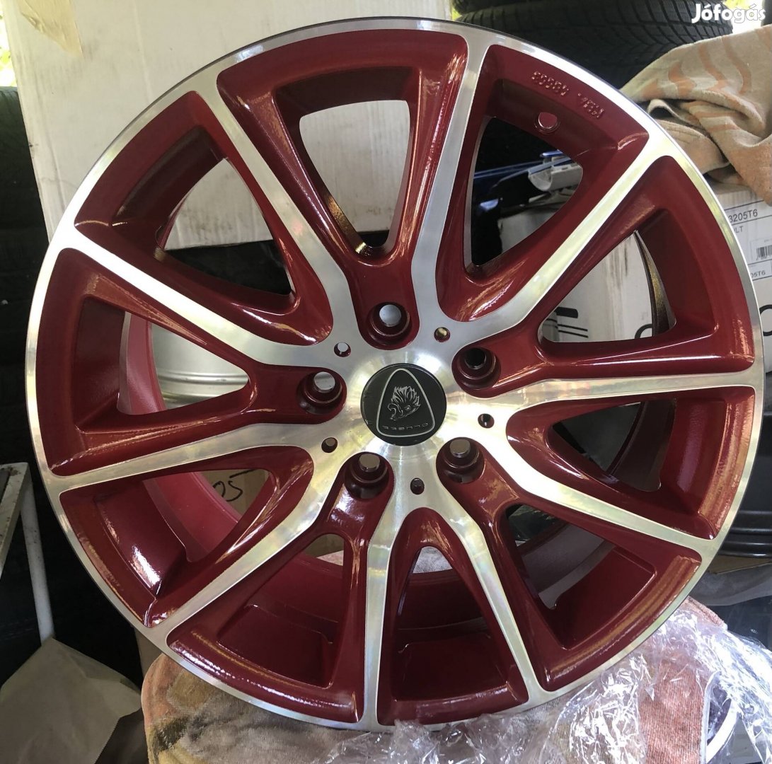 4db esztétikailag felújított 8x17 5x112 bordó alufelni
