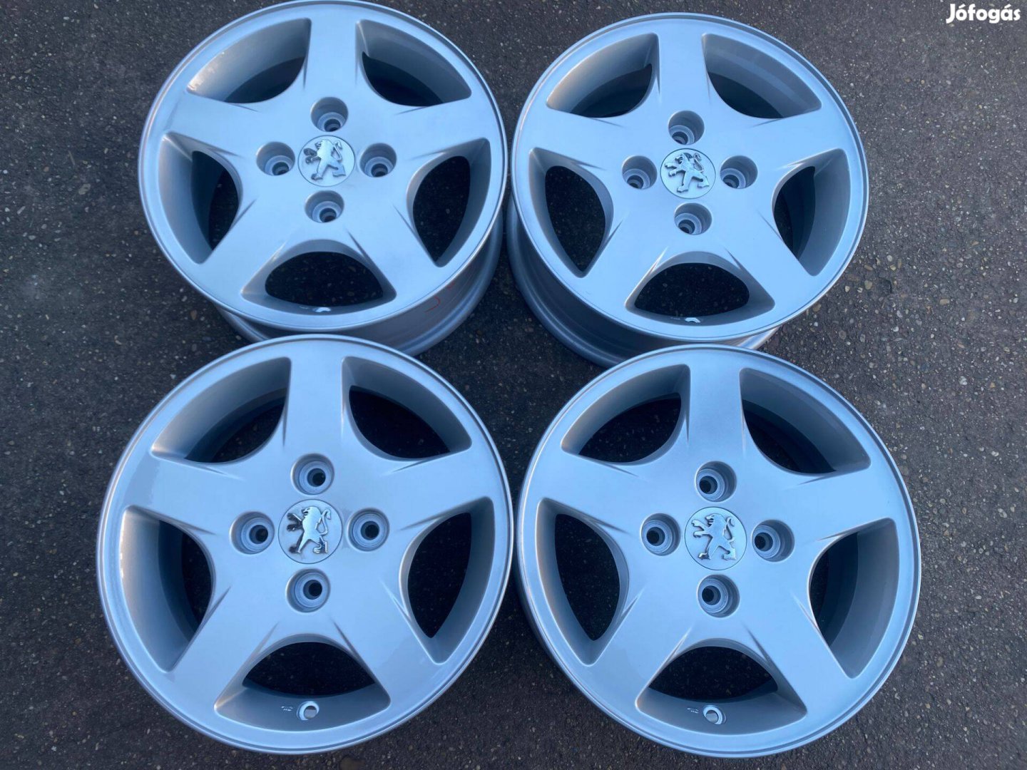 4db gyári 14" Peugeot 206 alufelni. (3633)