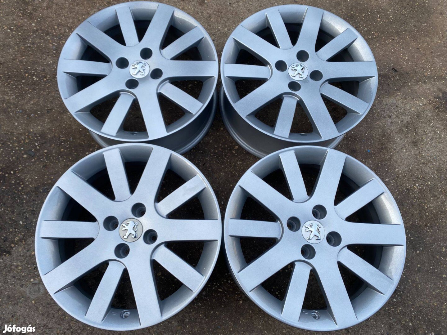 4db gyári 17" Peugeot 207 alufelni. (3501)