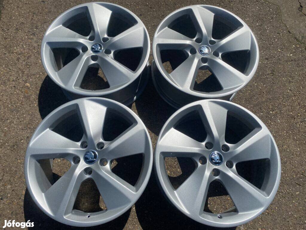 4db gyári 18" Skoda alufelni. (*3831*)