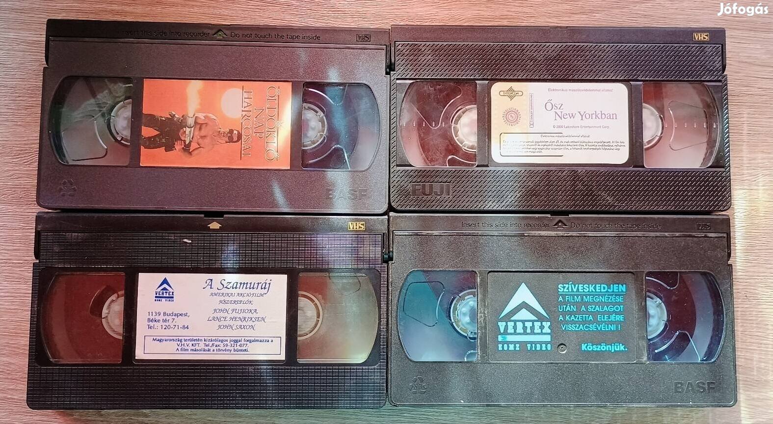 4db műsoros VHS tok és borító nélkül 