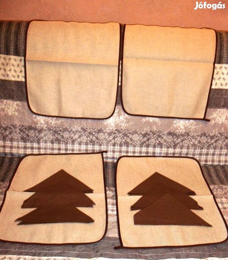 4db tál alátét 6db szalvétával ujj