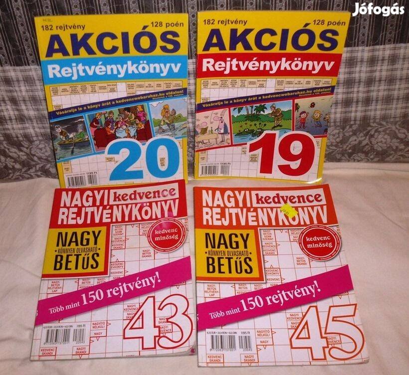 4db vastag nagybetűs rejtvény magazinok