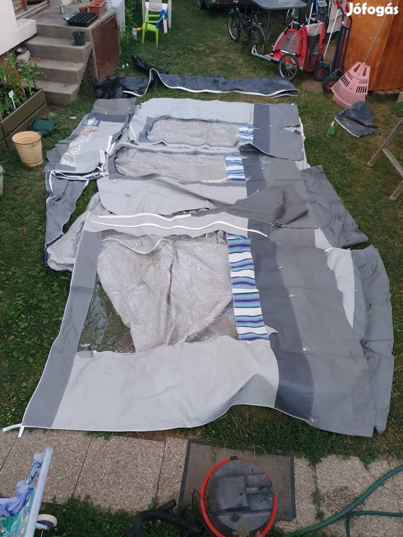 4m lakókocsi elősátor  sátor külön konyhával