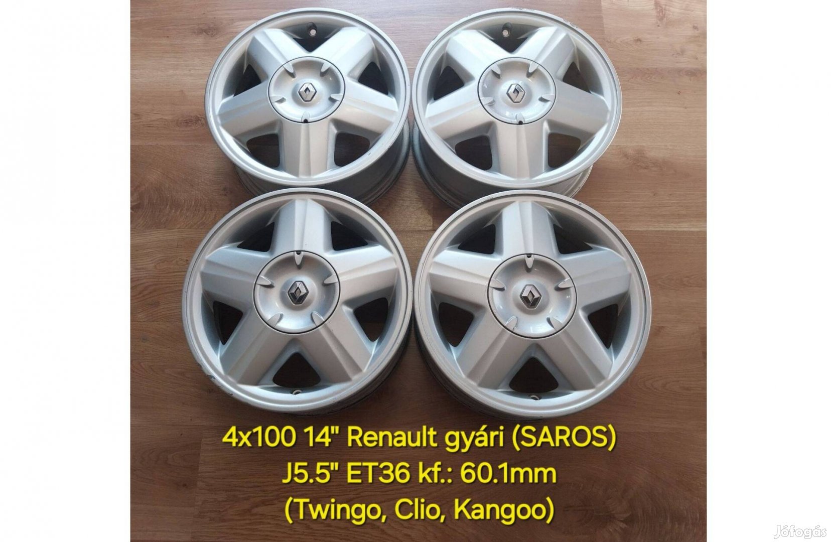 4x100 14" Renault gyári alufelni /Twingo, Clio, Kangoo/