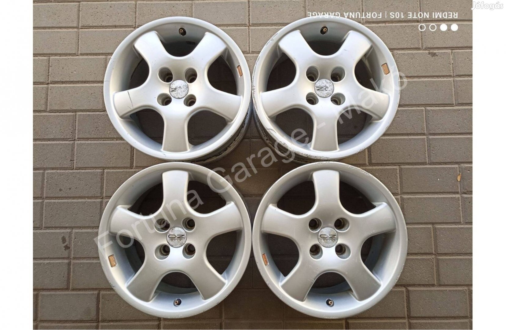 4x100 15" OZ Polaris használt alufelni garnitúra
