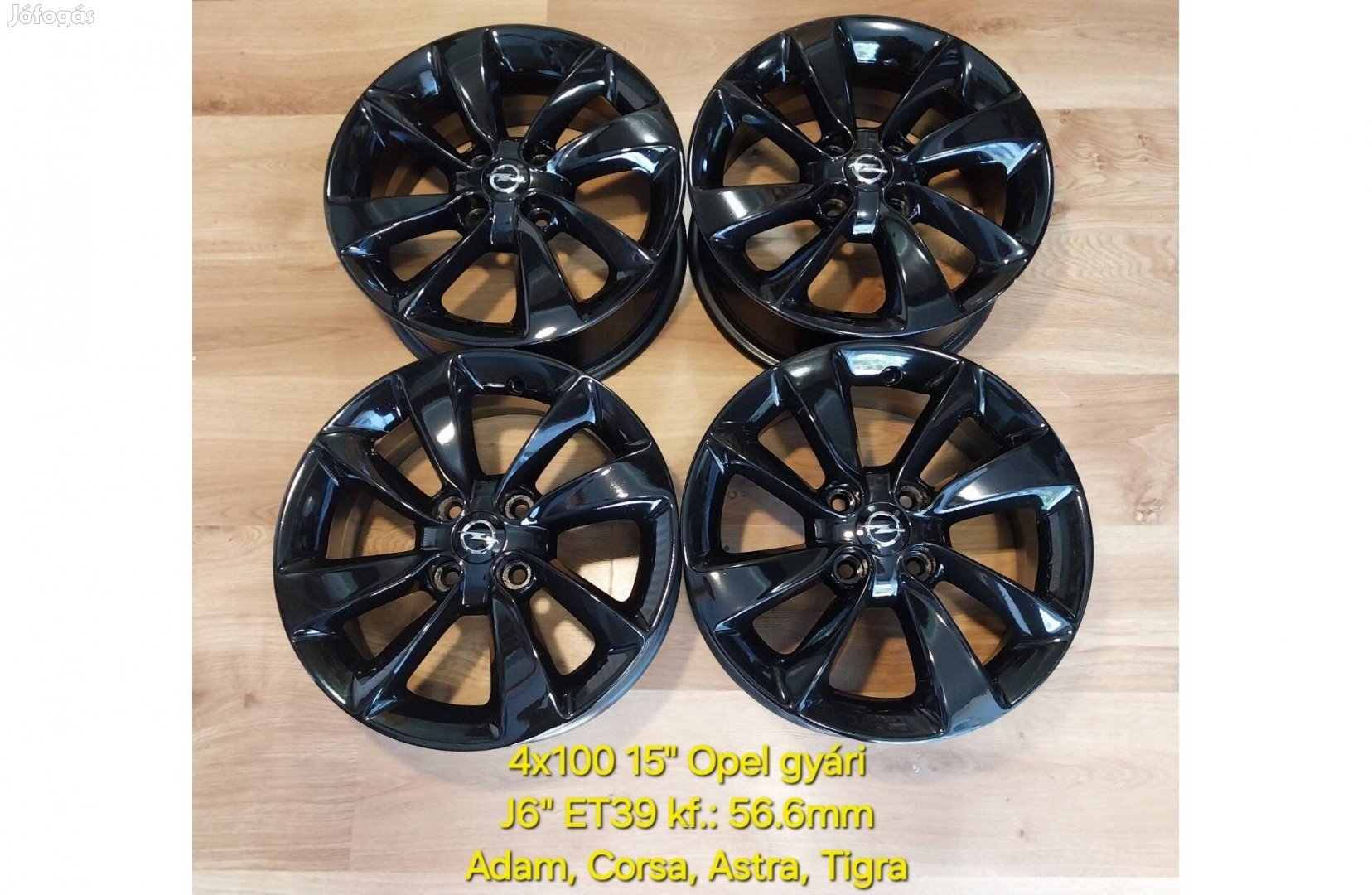 4x100 15" Opel (Adam, Corsa, Tigra) gyári alufelni garnitúra
